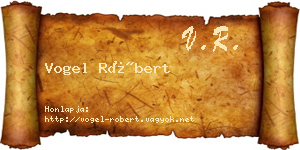 Vogel Róbert névjegykártya